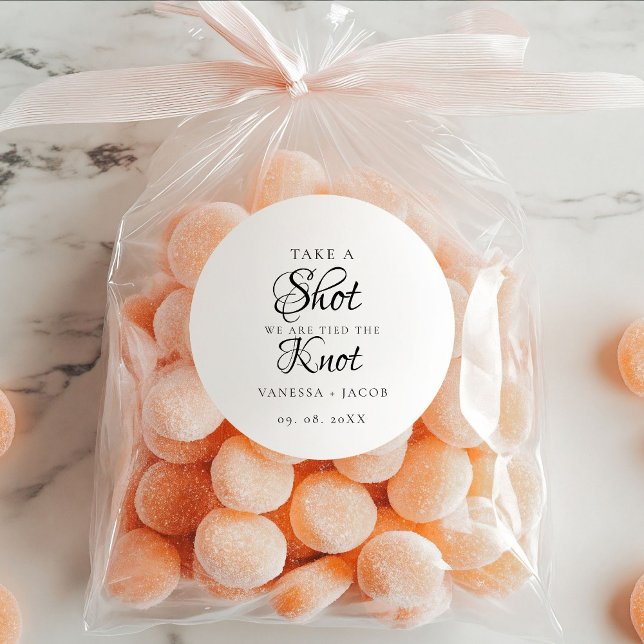 Sticker Rond Nous avons noué le noeud alors prenez une photo We (Créateur téléchargé)