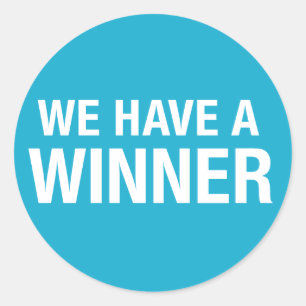 Sticker Rond nous avons un gagnant