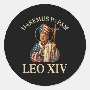 Sticker Rond Nous avons un pape_ Habemus Papam 2025 Vatican Leo