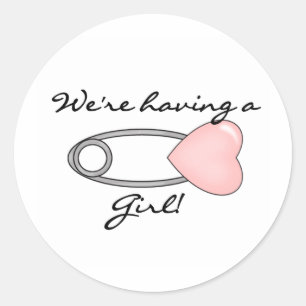 Sticker Rond Nous avons une fille