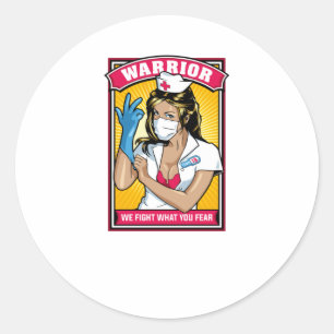 Sticker Rond Nous combattons ce que vous craignez