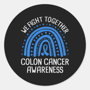Sticker Rond Nous combattons ensemble Colon Cancer Sensibilisat