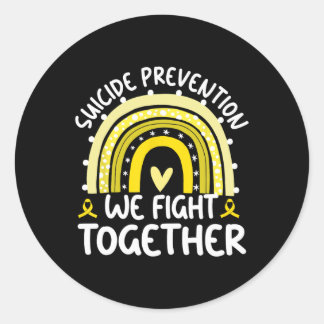 Sticker Rond Nous Combattons Ensemble Une Chemise De Sensibilis