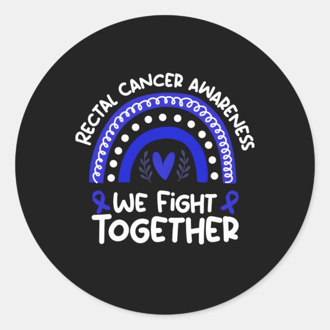 Sticker Rond Nous combattons le cancer Rectal Cancer Rectal (Devant)