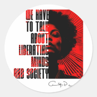 Sticker Rond Nous Devons Parler De Libérer L'Esprit Et La Socié