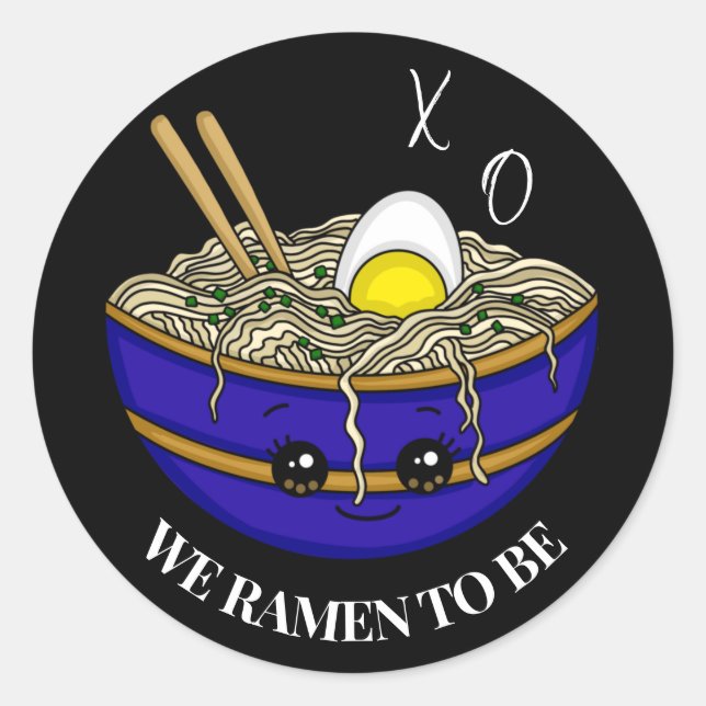 Sticker Rond Nous Étions Destinés À Être | Funny Pun (Devant)