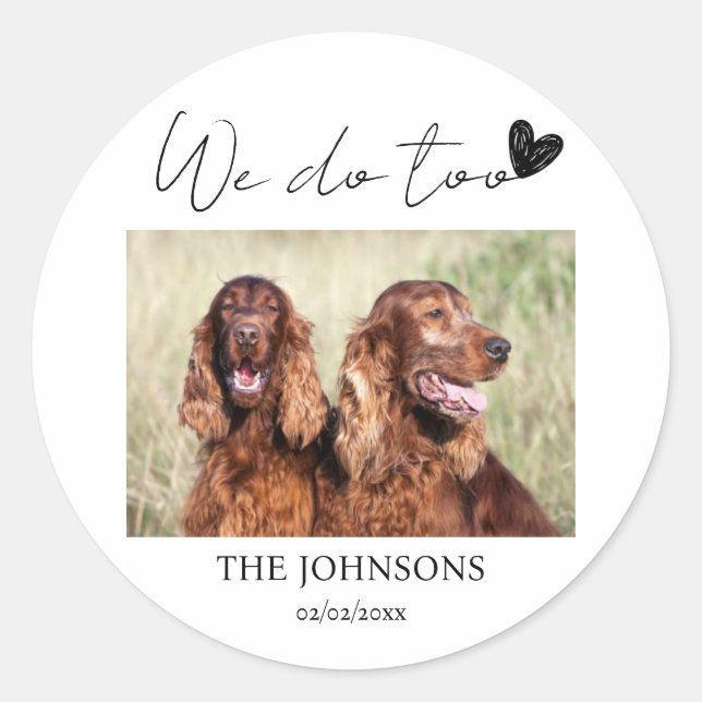 Sticker Rond Nous faisons également des mariages d'animaux de c (Devant)