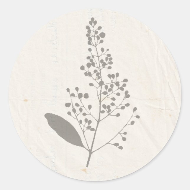 Sticker Rond NOUS FAISONS Fleurs Pressées Shabby Garden Chic Pr (Devant)