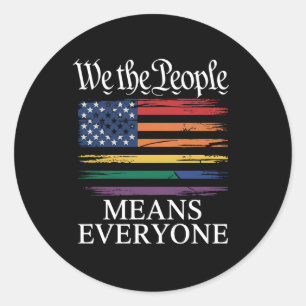 Sticker Rond Nous, le peuple, c'est toute la fierté LGBTQ