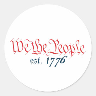 Sticker Rond Nous, Le Peuple, est. 1776
