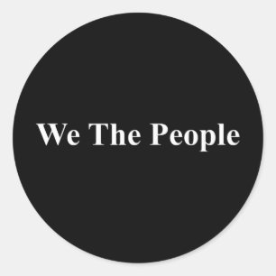 Sticker Rond Nous Le Peuple États Unis Démocratie Trump Protest