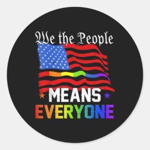 Sticker Rond Nous Le Peuple Signifie Tout Le Monde La Constitut