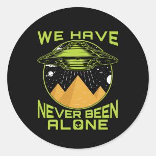 Sticker Rond Nous N'Avons Jamais Été Seuls Aliens Anciens Egypt
