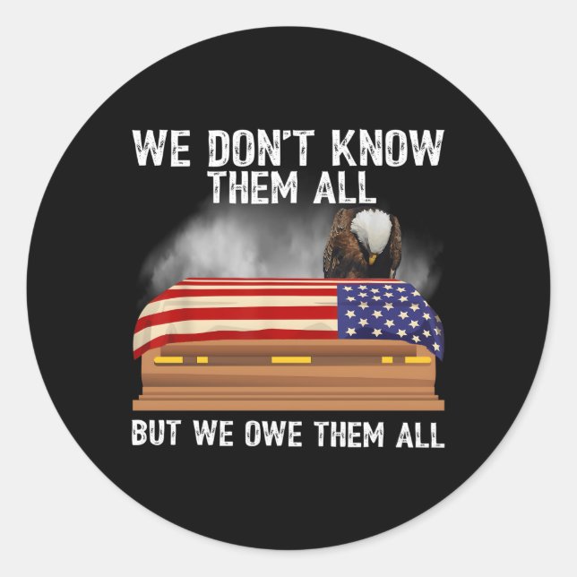 Sticker Rond Nous Ne Les Connaissons Pas Tous, Mais Nous Leur D (Devant)