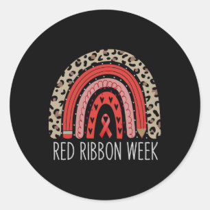 Sticker Rond Nous Portons Le Rouge Pour La Semaine Rouge Du Rub