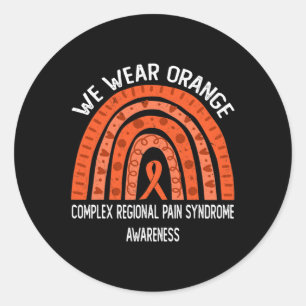 Sticker Rond Nous Portons L'Orange Pour Le Syndrome De Douleur