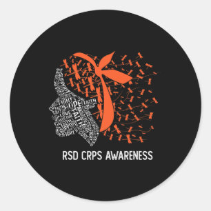 Sticker Rond Nous Portons Orange Pour RSD CRPS Sensibilisation