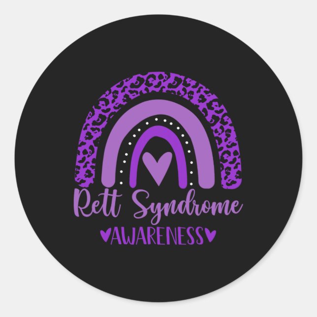 Sticker Rond Nous Portons Un Awsewome Arc-En-Ciel Violet Pour L (Devant)