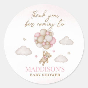 Sticker Rond Nous pouvons à peine attendre Baby Shower Autocoll
