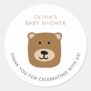 Sticker Rond Nous pouvons à peine attendre les garçons Baby Sho