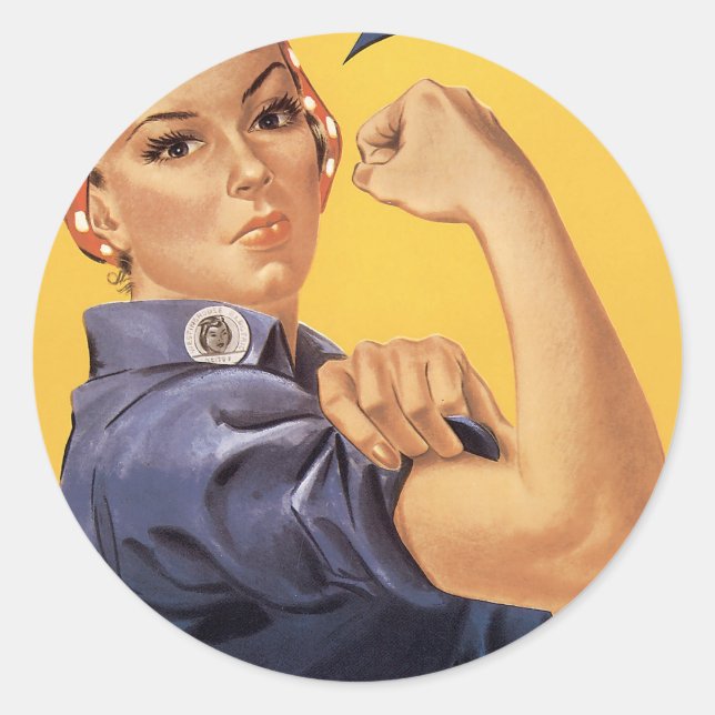 Sticker Rond Nous Pouvons Le Faire ! (Devant)