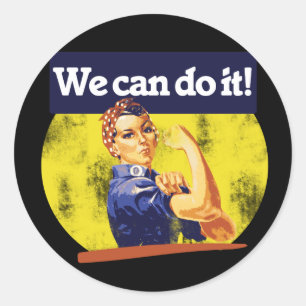 Sticker Rond Nous pouvons le faire rosider le riveter