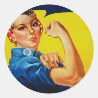 Sticker Rond Nous pouvons le faire Rosie le Riveter