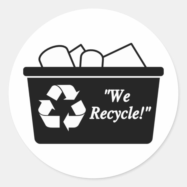 Sticker Rond Nous recyclons (Devant)