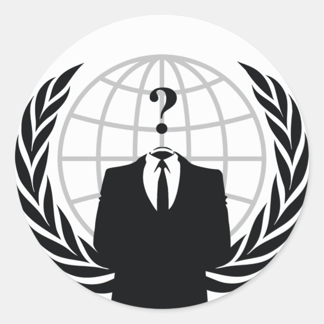 Sticker Rond Nous Sommes Anonymes (Devant)
