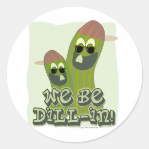 Sticker Rond Nous sommes Dill-in !