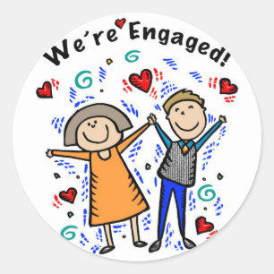 Sticker Rond Nous sommes engagés