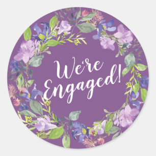 Sticker Rond Nous sommes engagés dans des enveloppes florales v