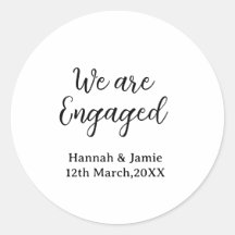 Nous sommes fiancés nom date calligraphiestylé