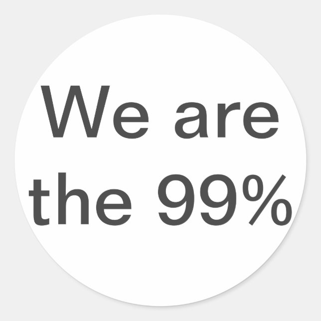 Sticker Rond Nous sommes l'autocollant à 99% (Devant)