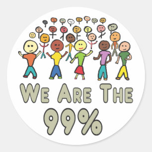 Sticker Rond Nous Sommes Les 99%