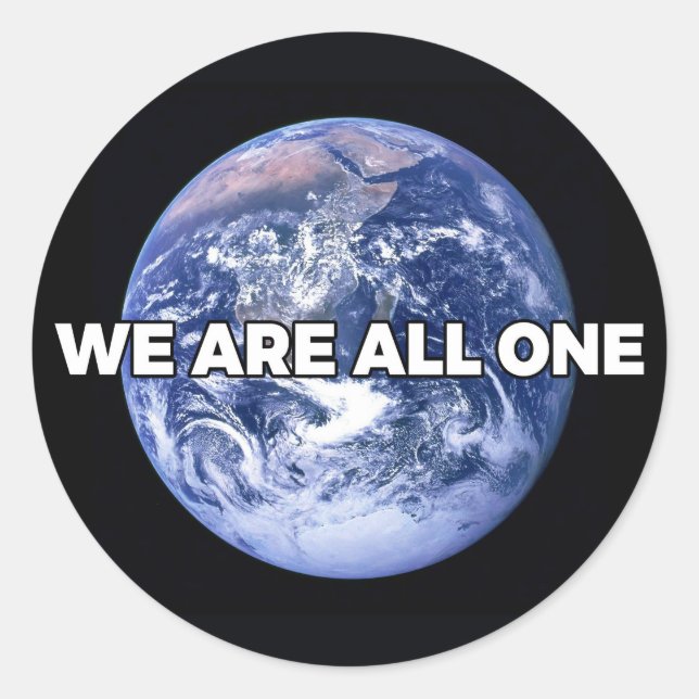 Sticker Rond Nous Sommes Tous Un (Devant)