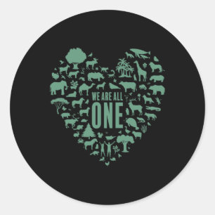 Sticker Rond Nous Sommes Tous Un Jour des terres Mondial De Sen