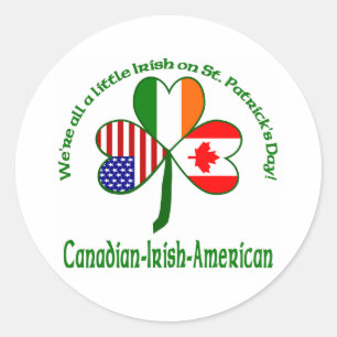 Sticker Rond Nous sommes tous un peu Irlandais - Canada