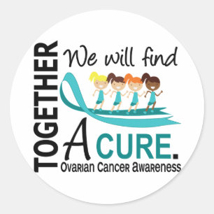 Sticker Rond Nous Trouverons Un Cancer Ovarien Cure