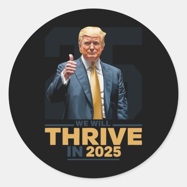 Sticker Rond Nous Verrons En 2025 ! (Devant)