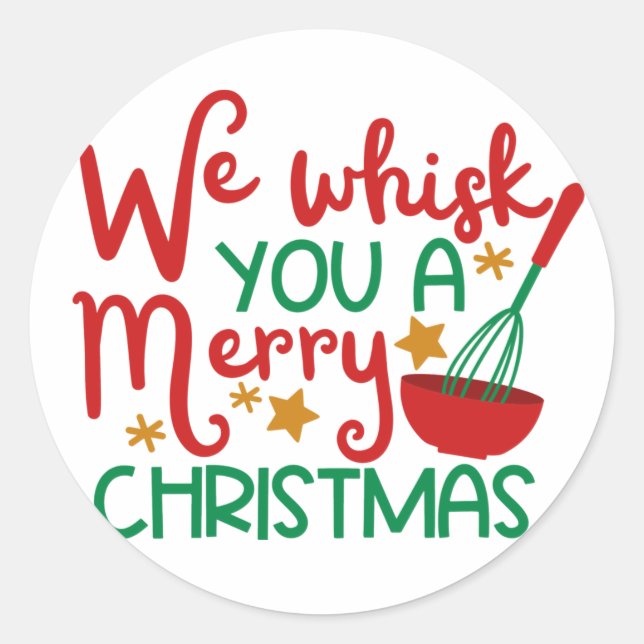 Sticker Rond Nous vous balançons un joyeux Noël (Devant)