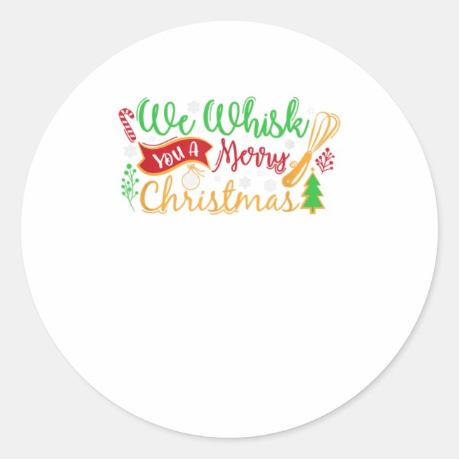 Sticker Rond Nous vous balançons un joyeux Noël (Devant)