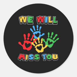 Sticker Rond Nous vous regretterons Empreinte Bonne