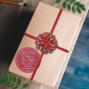 Sticker Rond Nous Vous Souhaitons Un Joyeux Noël Et Une Bonne A