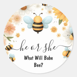 Sticker Rond Nouveau Bug Daisy Bloom Rustic Busy Bee Genre Reve