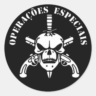 Sticker Rond Nouveau corps d'élite de la mort de Bope Brésil