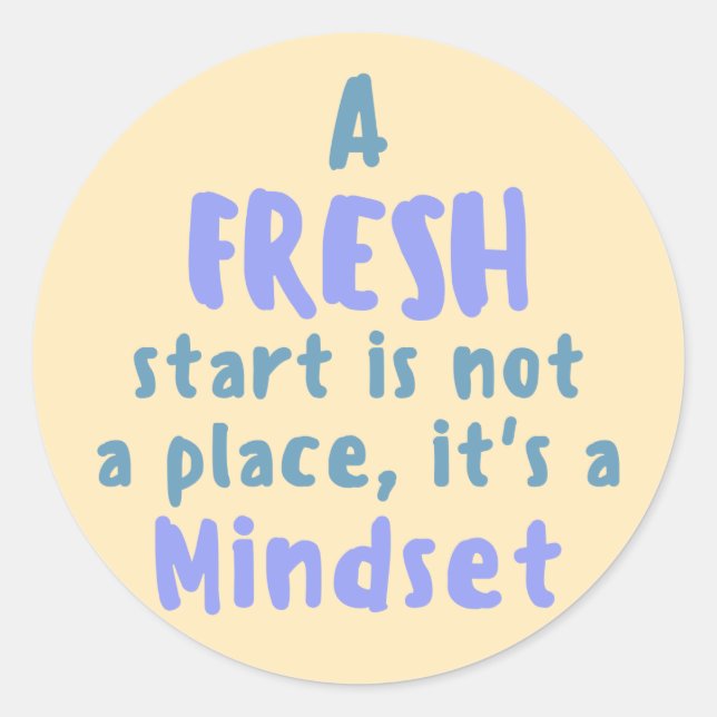Sticker Rond Nouveau départ (Devant)
