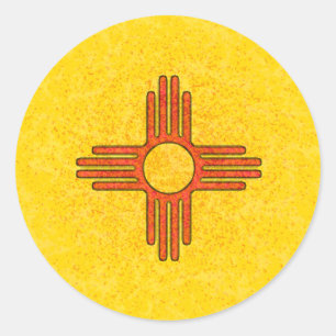 STICKER ROND NOUVEAU DRAPEAU MEXIQUE