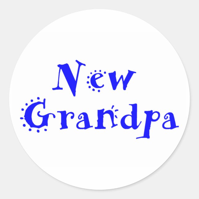 Sticker Rond Nouveau grand-père (Devant)