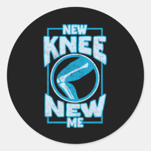 Sticker Rond Nouveau Knee New Me Knee Remplacement du genou